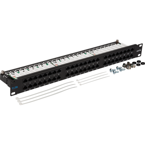 Патч-панель TWT 48 портов, UTP, кат.5E, 1U